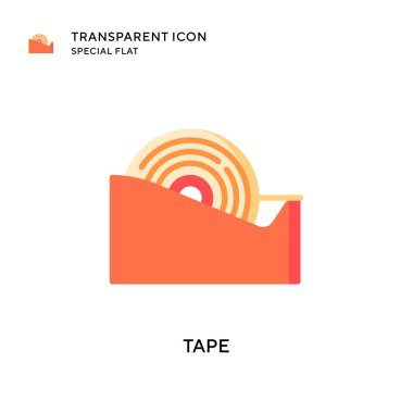 Teyp vektör simgesi. Düz çizim. EPS 10 vektörü.