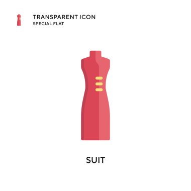 Takım elbise vektör simgesi. Düz çizim. EPS 10 vektörü.