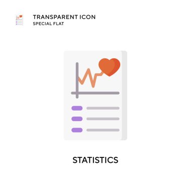 İstatistik vektör simgesi. Düz çizim. EPS 10 vektörü.