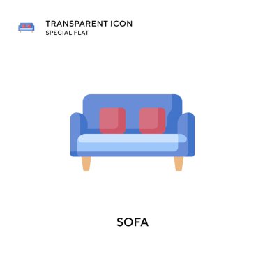 Koltuk vektör simgesi. Düz çizim. EPS 10 vektörü.