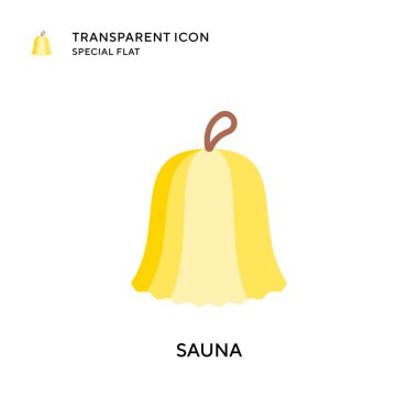Sauna vektör simgesi. Düz çizim. EPS 10 vektörü.