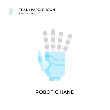 Robot el vektör simgesi. Düz çizim. EPS 10 vektörü.