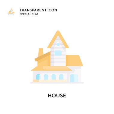 Ev vektör simgesi. Düz çizim. EPS 10 vektörü.