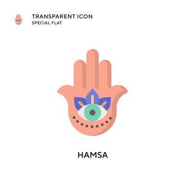 Hamsa vektör simgesi. Düz çizim. EPS 10 vektörü.
