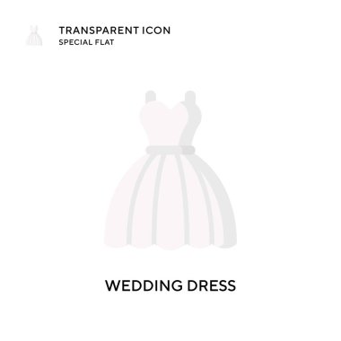 Gelinlik ikonu. Düz çizim. EPS 10 vektörü.