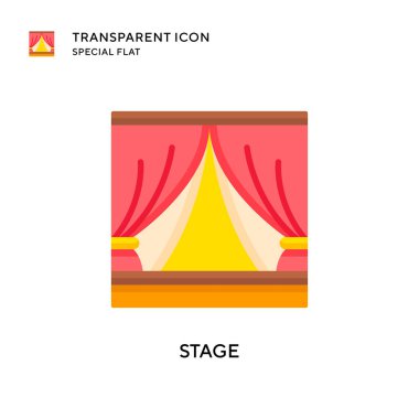 Sahne vektör simgesi. Düz çizim. EPS 10 vektörü.