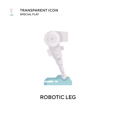 Robotik bacak vektör simgesi. Düz çizim. EPS 10 vektörü.