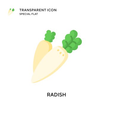 Turp vektör simgesi. Düz çizim. EPS 10 vektörü.