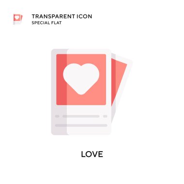 Aşk vektör simgesi. Düz çizim. EPS 10 vektörü.