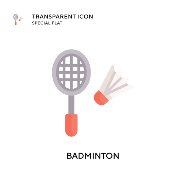 Badminton Icône Vectorielle Illustration Style Plat Vecteur Eps — Image vectorielle