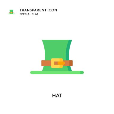 Şapka vektör simgesi. Düz çizim. EPS 10 vektörü.