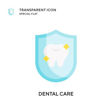 Diş bakımı vektör ikonu. Düz çizim. EPS 10 vektörü.