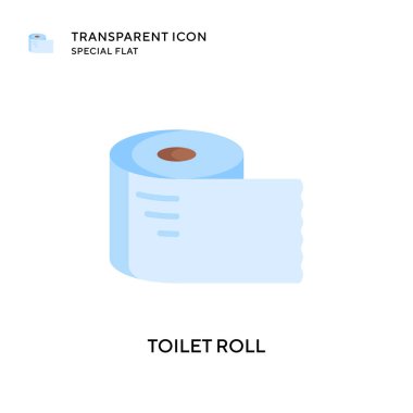 Tuvalet kağıdı vektör simgesi. Düz çizim. EPS 10 vektörü.