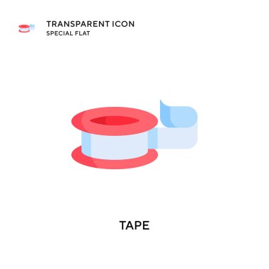 Teyp vektör simgesi. Düz çizim. EPS 10 vektörü.