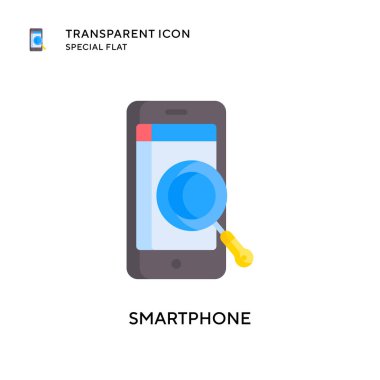 Akıllı telefon vektör simgesi. Düz çizim. EPS 10 vektörü.