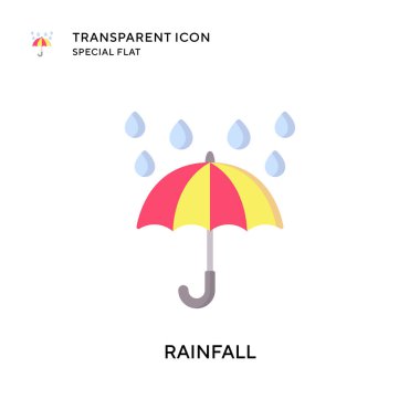 Yağmur damlası vektör simgesi. Düz çizim. EPS 10 vektörü.