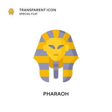 Firavun vektör ikonu. Düz çizim. EPS 10 vektörü.