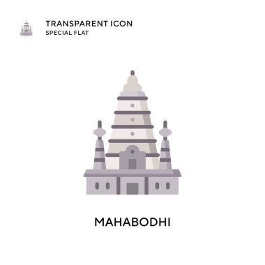Mahabodhi vektör simgesi. Düz çizim. EPS 10 vektörü.