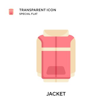 Ceket vektör simgesi. Düz çizim. EPS 10 vektörü.