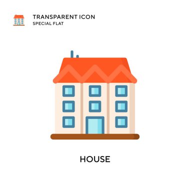 Ev vektör simgesi. Düz çizim. EPS 10 vektörü.