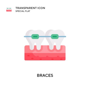 Parantez vektör simgesi. Düz çizim. EPS 10 vektörü.
