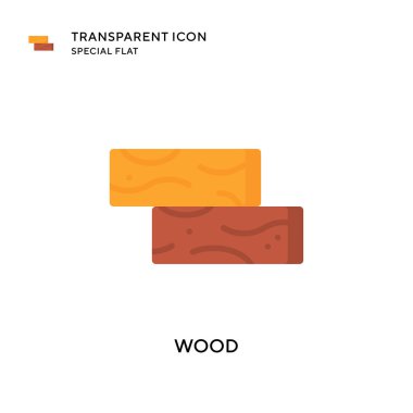 Tahta vektör simgesi. Düz çizim. EPS 10 vektörü.