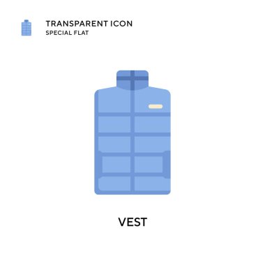 Yelek vektör simgesi. Düz çizim. EPS 10 vektörü.