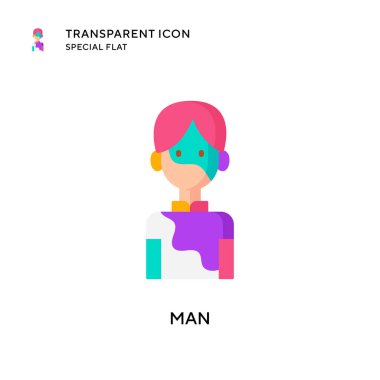 İnsan vektör simgesi. Düz çizim. EPS 10 vektörü.