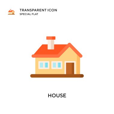 Ev vektör simgesi. Düz çizim. EPS 10 vektörü.