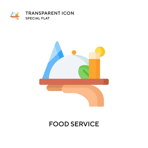 Servicio Comida Vector Icono Ilustración Estilo Plano Eps Vector — Archivo Imágenes Vectoriales