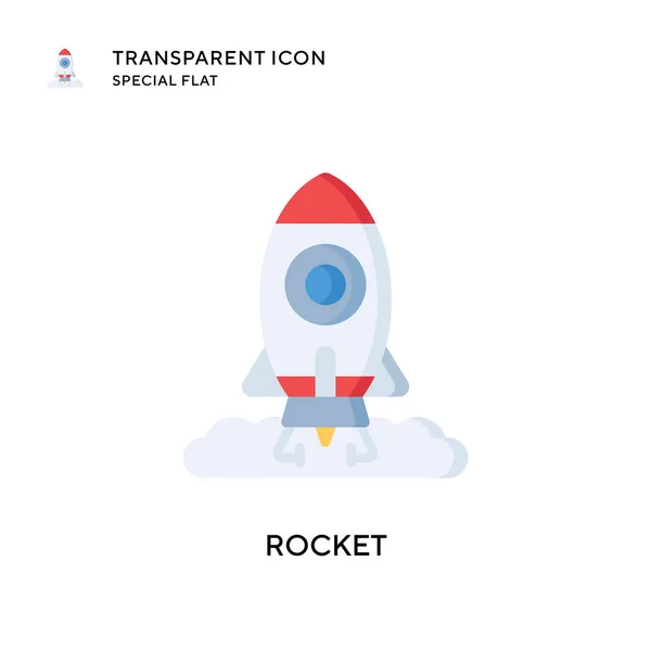 Icono Vector Cohete Ilustración Estilo Plano Eps Vector — Vector de stock
