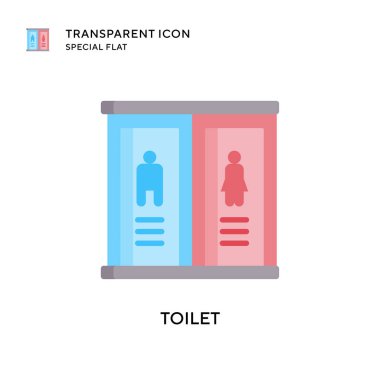 Tuvalet vektörü simgesi. Düz çizim. EPS 10 vektörü.