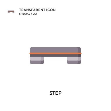 Adım vektör simgesi. Düz çizim. EPS 10 vektörü.
