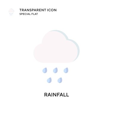 Yağmur damlası vektör simgesi. Düz çizim. EPS 10 vektörü.