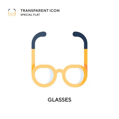 Gözlük vektör simgesi. Düz çizim. EPS 10 vektörü.