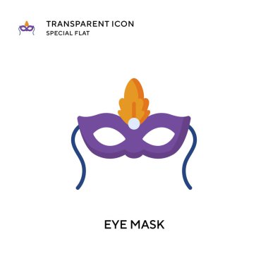 Göz maskesi vektör simgesi. Düz çizim. EPS 10 vektörü.