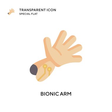 Biyonik kol vektör simgesi. Düz çizim. EPS 10 vektörü.