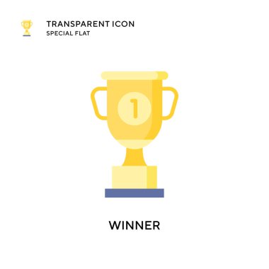 Kazanan vektör simgesi. Düz çizim. EPS 10 vektörü.