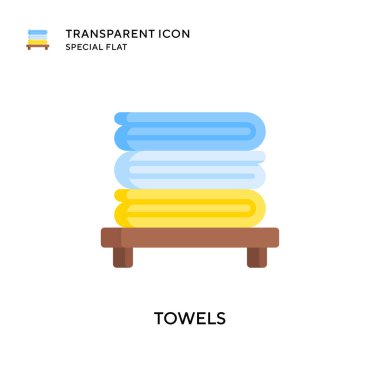 Havlu vektör simgesi. Düz çizim. EPS 10 vektörü.