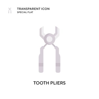 Diş pensesi vektör simgesi. Düz çizim. EPS 10 vektörü.