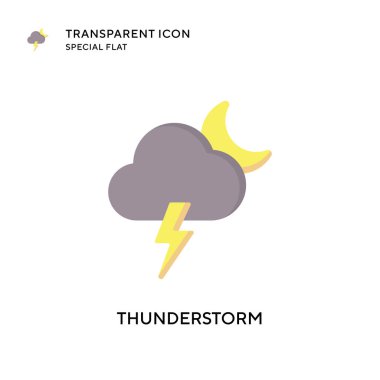 Fırtına vektör simgesi. Düz çizim. EPS 10 vektörü.