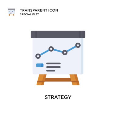 Strateji vektör simgesi. Düz çizim. EPS 10 vektörü.