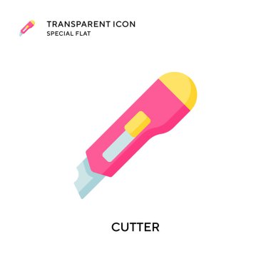 Kesici vektör simgesi. Düz çizim. EPS 10 vektörü.