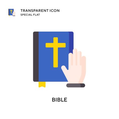 İncil vektör simgesi. Düz çizim. EPS 10 vektörü.