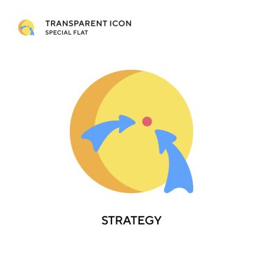 Strateji vektör simgesi. Düz çizim. EPS 10 vektörü.