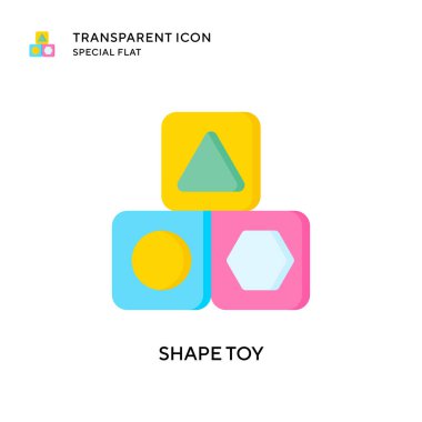 Oyuncak vektör simgesini şekillendir. Düz çizim. EPS 10 vektörü.