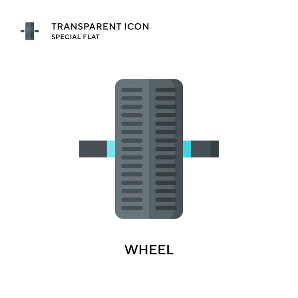 Ícone Vetor Roda Ilustração Estilo Plano Vetor Eps — Vetor de Stock