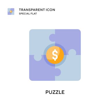 Bulmaca vektör simgesi. Düz çizim. EPS 10 vektörü.