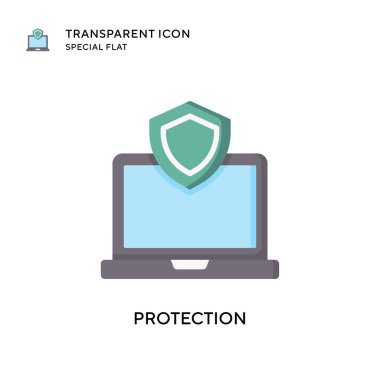 Koruma vektör simgesi. Düz çizim. EPS 10 vektörü.