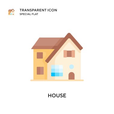 Ev vektör simgesi. Düz çizim. EPS 10 vektörü.